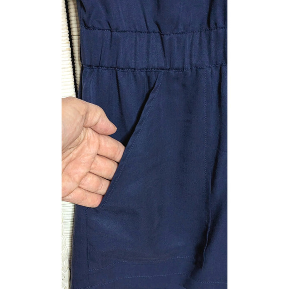 ATM Anthony Thomas Melillo Romper Womens XS Blue Shorts Sleeveless Button Front - Picture 3 of 7
